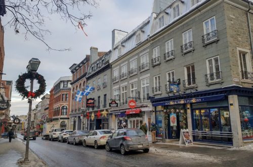 Rue du Vieux Québec à Noël