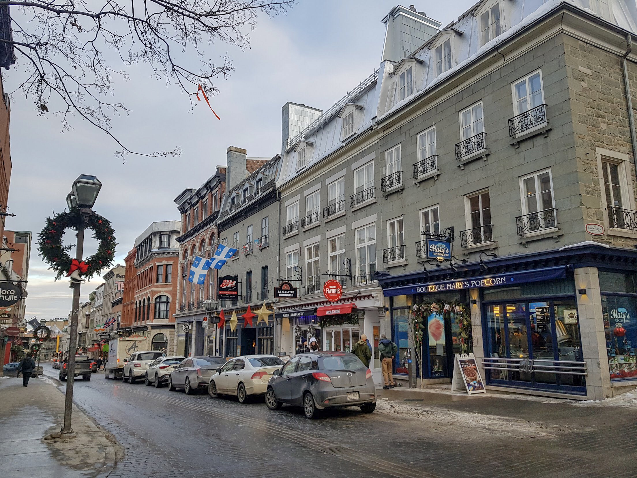 Rue du Vieux Québec à Noël