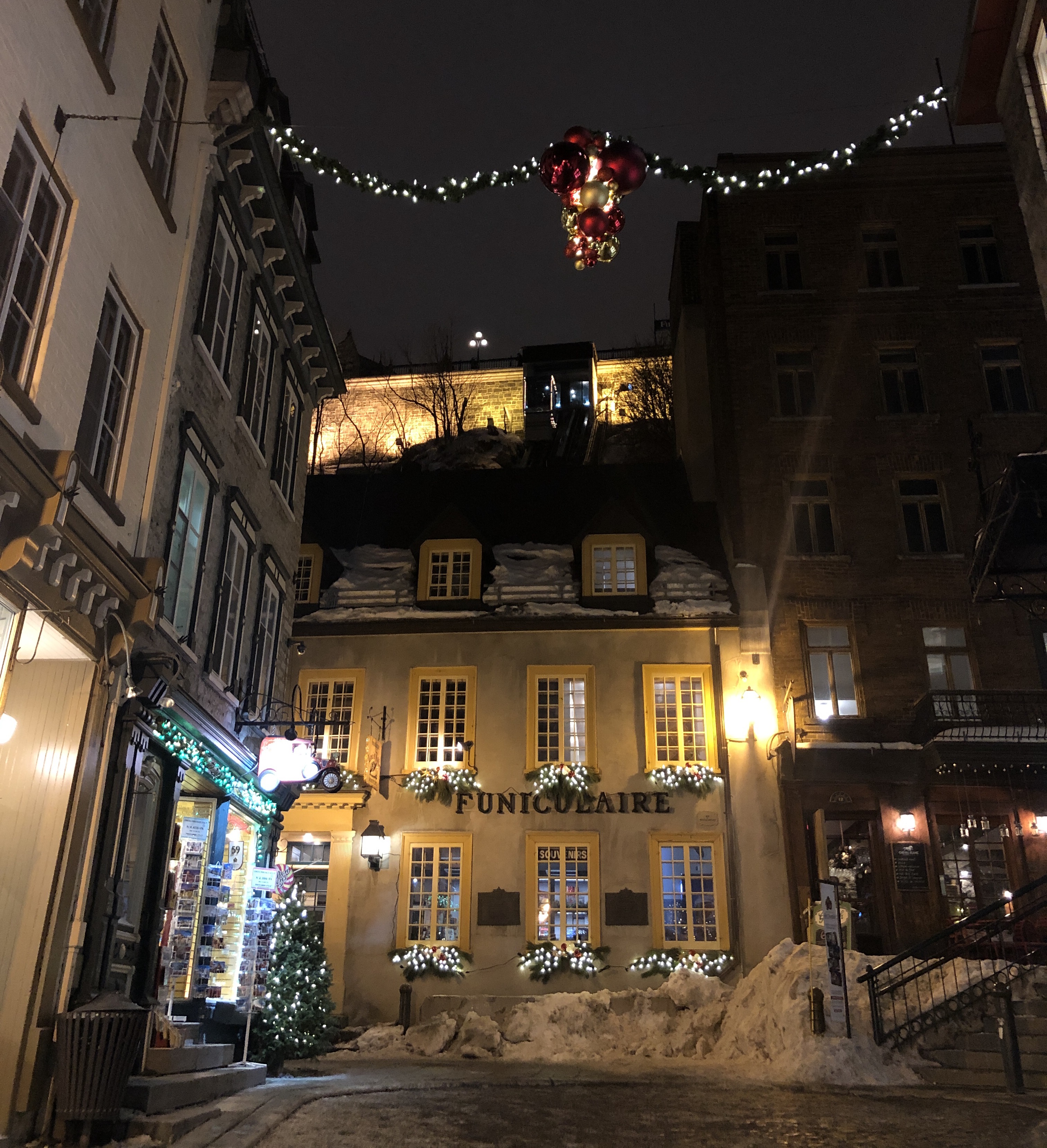 Funiculaire dans le quartier du Petit-Champlain à Québec
